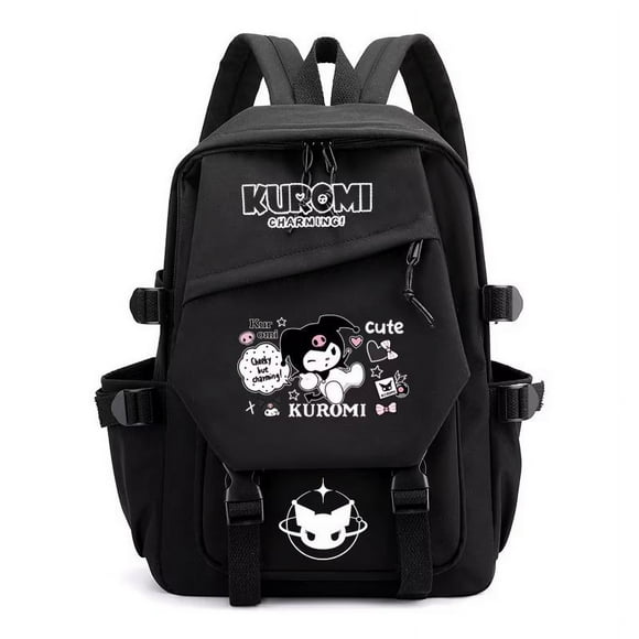 Mochila de gran capacidad de anime japonés Kuromi Melody linda
