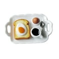 thumbnail image 1 of Plato de desayuno de simulación, casa de muñecas, decoración, regalos, cocina, modelo de comida, simulación Huevo, 1 of 9
