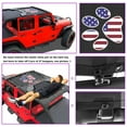 thumbnail image 3 of Shadeidea Jeep Wrangler JK Sunshade JKU 4 Door Top Sun shade, Front & Rear Soft Cover -(Black Mesh Screen Soft Cover, NO FADED Pug) (2007-2018), UV Blocker -10 Years Lasting, 3 of 7