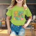 thumbnail image 2 of Toddler Shirt Girls 4t Cartoon Print Girls' Tees Short Sleeve Crew Neck Children's Fashion Preppy Clothes School Clothes for Girls 12-13 Years, 2 of 4
