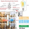 thumbnail image 7 of KAYYELAMP 3-Pack Vintage Style Dimmable Track Hanging Light H-Type 3.9ft Adjustable Cord Gold Metal Pendant For Office Kitchen Restaurant, 7 of 7