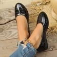 thumbnail image 4 of Xfvqtps Flat for Womens Slip on Almond Toe Stone Embossing Micro Wedge Soft Sole Spring Summer Casual Shoes Black, 4 of 9