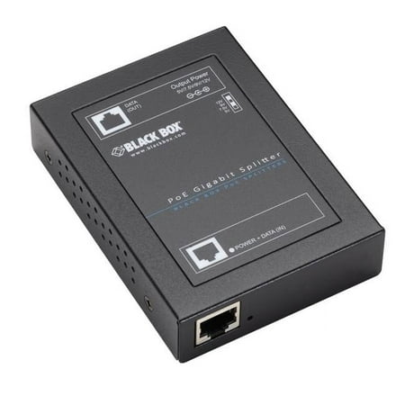 UPC: 0822088110484 | Black Box PoE+ Gigabit Splitter  5-12-VDC  6-Amp
