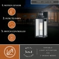 thumbnail image 2 of Lombard 4.75-in. 1 Light Black Motion Sensor Dusk to Dawn Outdoor Wall Lantern Clear Glass, 2 of 10