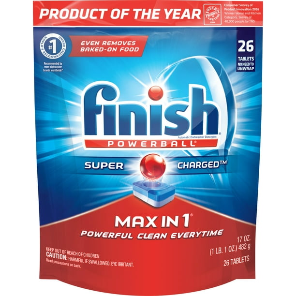 Finish Powerball Tabs Automatic Dishwasher Detergent, Shine & Protect