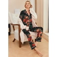 thumbnail image 5 of Avidlove Women Pajama Set Floral Button Down Lounge Set Long Sleeve Pjs Notch Collar Sleepwear 2 Piece Loungewear, 5 of 5