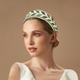thumbnail image 2 of 1 Pc Diadema Clásica de Bordado Bohemio para Mujeres y Niñas de 1.97" de Ancho Verde, 2 of 6