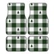 thumbnail image 1 of Balery Green White Lumberjack Plaid Juego de 4 Alfombrillas para Auto, Revestimientos de Caucho Resistente, Diseño Antideslizante, 1 of 7