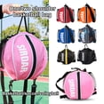 thumbnail image 1 of Basketball Backpack with Side Pockets Detachable Straps Waterproof Oxford Cloth Multifunctional Storage Portable Bag Football Volleyball Rugby Sports Carry Bag Sporting Goods, 1 of 7