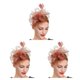 thumbnail image 2 of Jumpingount Tocado de boda con flores para el pelo, mano de obra fina, exquisito ahorro de espacio, ornamento Simple europeo, Clip de malla de Type1 NO1, 2 of 6