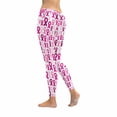 thumbnail image 2 of SUNENAT Breast Cancer Awareness Pink Ribbon Stretchy Capri Leggings Skinny Yoga Pants L, 2 of 4