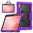 thumbnail image 2 of for Samsung Galaxy Tab S11 Ultra Case 14.6 inch, 360 Rotating Shockproof Cover with Stand, Handle, Shoulder Strap (SM-X930/X936B), Purple, 2 of 7