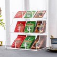 thumbnail image 6 of 3 Tier Tea Rack Tea Bag Organizer Holder Countertop Modern Wall Mount Teabag Storage Rack Display for Kitchen Coffee Station Bar Clear Acrylic, 6 of 7