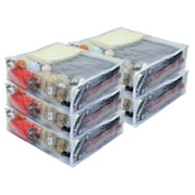5-Pack Jumbo Heavy Duty Vinyl Zippered Storage Bags (Clear) for Blankets, Comforters, Bedding Sets and Much More! (20" x 23" x 6")