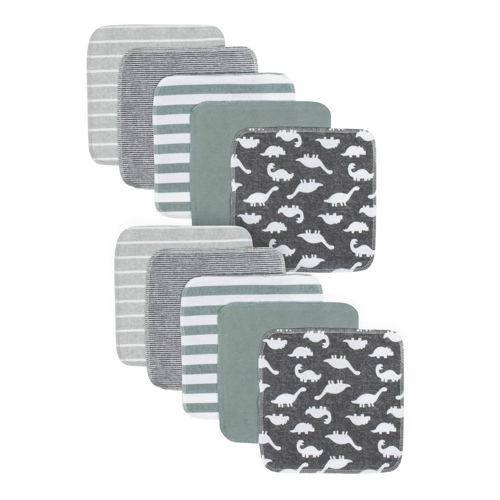 Gerber Organic Cotton Terry Washcloths, 10pk (Baby Girl)
