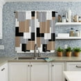 thumbnail image 4 of Brown Black Grey Abstract Art Curtain Home Decoration Living Room Short Curtains Window Treatments For Kitchen Bedroom, 4 of 6