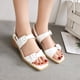 thumbnail image 4 of Sandalias de verano para mujer con tacón bajo de piel sintética de charol, talla 35-43 Wmkox8yii shkj902, 4 of 9