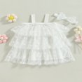 thumbnail image 2 of Robe Princesse Sans Manches à Pois pour Filles avec Bandeau, 2 of 8