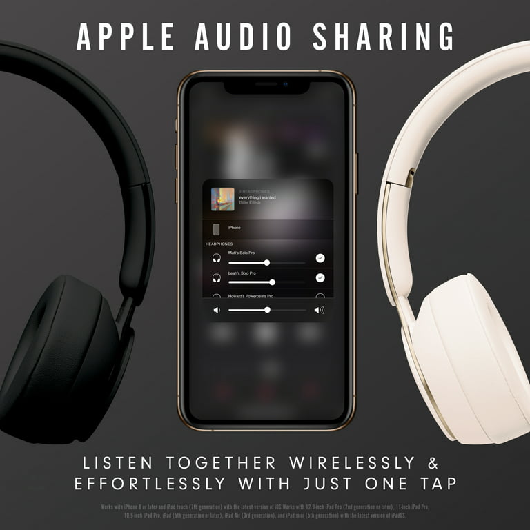 Solo Pro Wireless Noise Cancelling On-Ear Headphones with Apple H1 Headphone Chip Black - Walmart.com