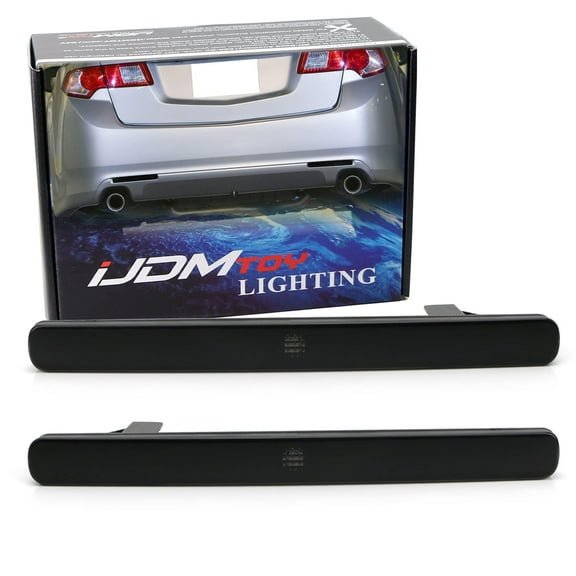 Smoked Lens Rear Bumper Reflector Lenses For 2009-2014 Acura TSX (Euro Accord), OE-Spec LH RH Assembly