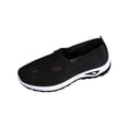 thumbnail image 4 of Zapatos ortopédicos para mujer, zapatillas ortopédicas tejidas con soporte de arco ancho, sin cordones, informales, transpirables, suaves y antideslizantes., 4 of 8