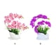 thumbnail image 4 of Orquídea artificial Moyic en maceta impermeable rosa, 4 of 6