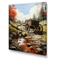 thumbnail image 2 of Designart "Rustic Red Carriage Cart In The United States" Old American Cart Wall Decor, 2 of 7
