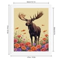 thumbnail image 2 of Paint By Numbers Kit for Adults Beginner - DIY Moose In Floral Meadow Fantasy Canvas Painting Kits for Adults, Frameless Paint By Number for Adults for Home Wall Decor 16x20 Inch, 2 of 7