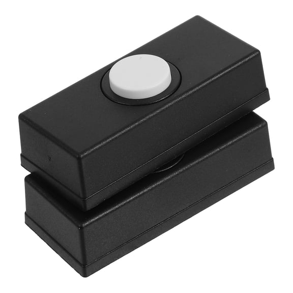 CTIRCHIU 2Pcs Vintage Wall Mounted Doorbell Switch Black Plastic Doorbell Button for Home