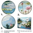 thumbnail image 3 of Designart "Jade Lotus China Art painting II" Chinese Floater Framed Canvas Wall Art, 3 of 7