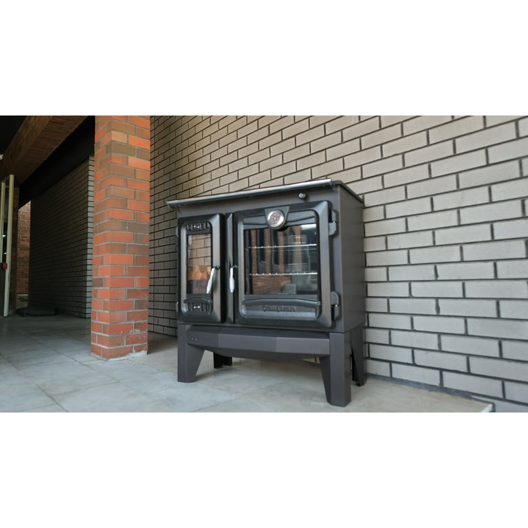 Multifunctional Wood Burning Stove for Cooking Baking Oven Winter Heating Fire Pit High Efficiency Large Iron Stove Rustic Retro