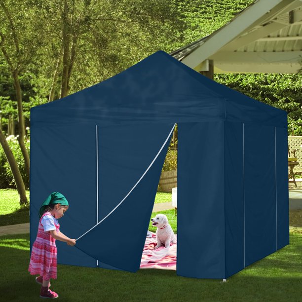 Lona lateral COOSHADE para toldo tipo canopy 10x10 azul marino