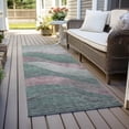 thumbnail image 6 of Addison Rugs Chantille Indoor/Outdoor Transitional Swirls Sage Machine Washable Runner Rug, 2'3" x 7'6", 6 of 7