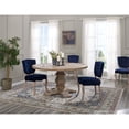 thumbnail image 5 of Pemberly Row 59" Round Modern Pine Wood Dining Table in Brown, 5 of 6
