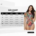 thumbnail image 3 of Goofa Tropical Fruit Printed Women Rash Guard Short Sleeve,Tummy control Swimsuit Surfing Swimsuit Bathing Suit One Piece Swimsuit UPF 50-Large, 3 of 9