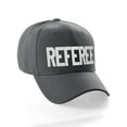 thumbnail image 2 of Sport Classic Baseball Hat Custom Referee Letters Structured Cap, Charcoal Hat White Letters, 2 of 7