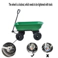 thumbnail image 4 of Llinc Store Poly Garden Dump Cart with Easy Tipping Handle Garden Dump Truck with Pneumatic Tire, 300 lb Capacity Body 75L Green, 4 of 6
