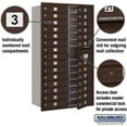 thumbnail image 2 of Salsbury Industries 4C Horizontal Mailbox 15-Door High Unit (55"), Double Column, 28 MB1 Doors, Aluminum, Front Load, Private Access, 2 of 5