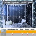 thumbnail image 2 of Luces de Cortina navideñas para Interiores - Blanco frío 300 LED 3 m x 3 m Luces navideñas alimentadas por USB 8 Modos/Temporizador/Control Remoto para decoración de Exteriores/Dormitorio/Fiesta/jard, 2 of 5