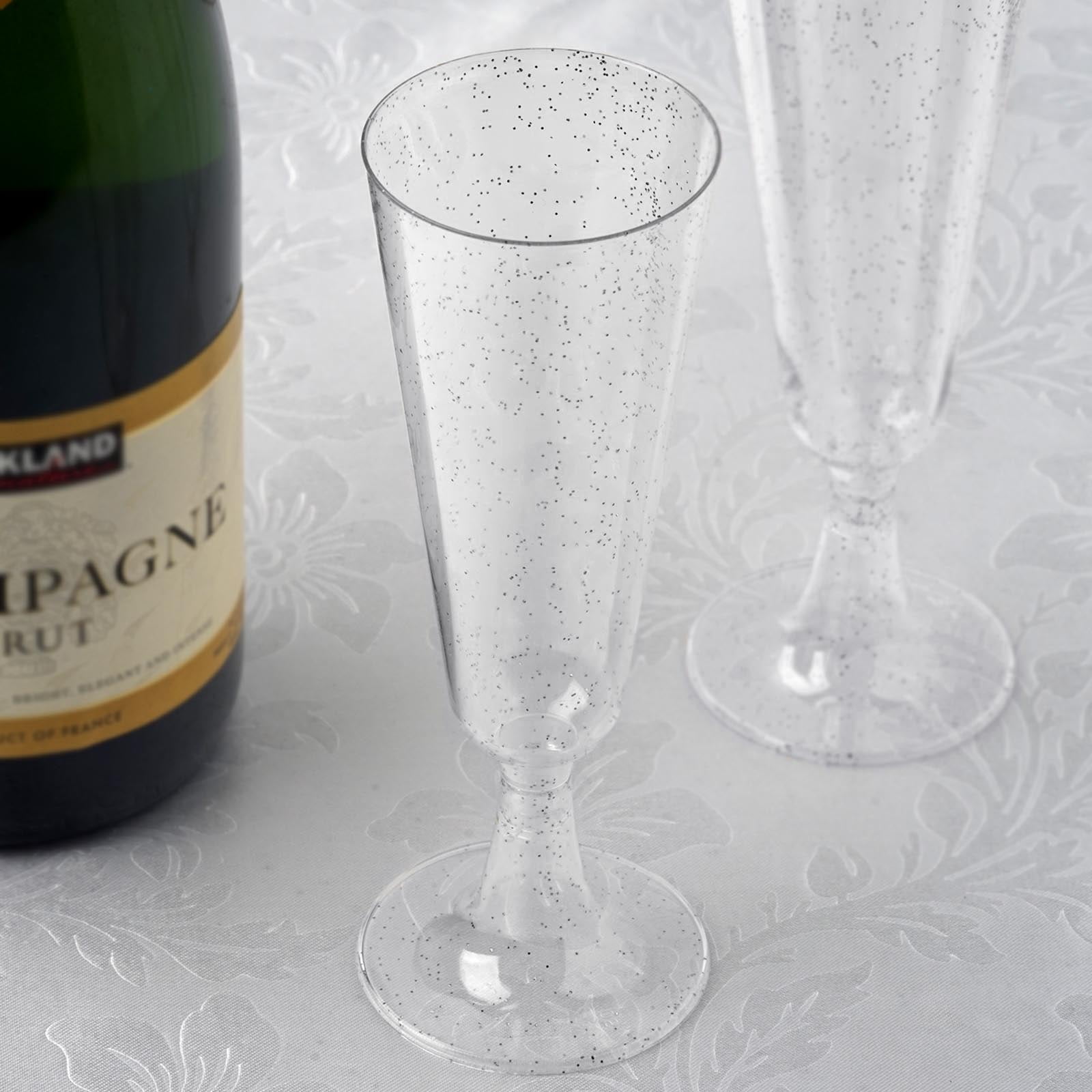 patterned champagne glasses