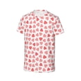 thumbnail image 3 of Fuzoiu Hearts Print Boys' Casual T-Shirt,Crewneck Undershirts,Boys Athletic Shirt,Short Sleeve T-Shirts for Outdoor Play, 3 of 7