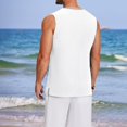 thumbnail image 4 of Rigardu tank tops men Men's Spring And Summer Daily Casual Sleeveless V Neck Vest T Shirt tank top for men White + XL, 4 of 5