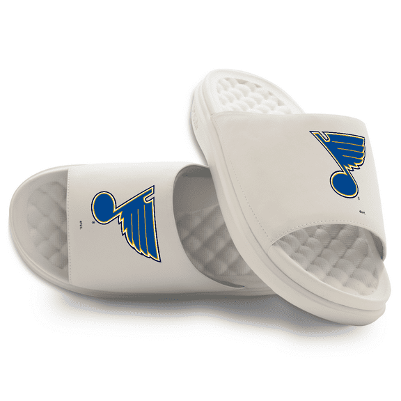 Youth ISlide Cream St. Louis Blues Primary Motive Slide Sandals