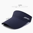 thumbnail image 6 of dianhelloya Sports Hat Empty Top Wide Brim Quick drying Moisture Absorption Sun Royal Blue, 6 of 8