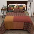 thumbnail image 4 of Donna Sharp Campfire Square Full/Queen Patchwork Pieced Cotton Quilt, 4 of 7