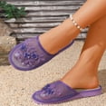 thumbnail image 5 of Chinese Slippers for Women, Mesh Floral Flats Slippers, Breathable Plum Blossom Embroidered Anti-slip Sandals 38, 5 of 9