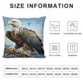 thumbnail image 5 of MDO Ferocious Bald Eagle Throw Pillow Covers 18x18 Pillowcase Decorative Square Cushion Pillow Protector for Sofa Couch Bed Chair Car, 5 of 5