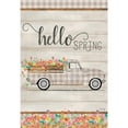 thumbnail image 1 of Magnolia Garden Flags M080013 13 x 18 in. Hello Spring Truck Polyester Garden Flag, 1 of 1