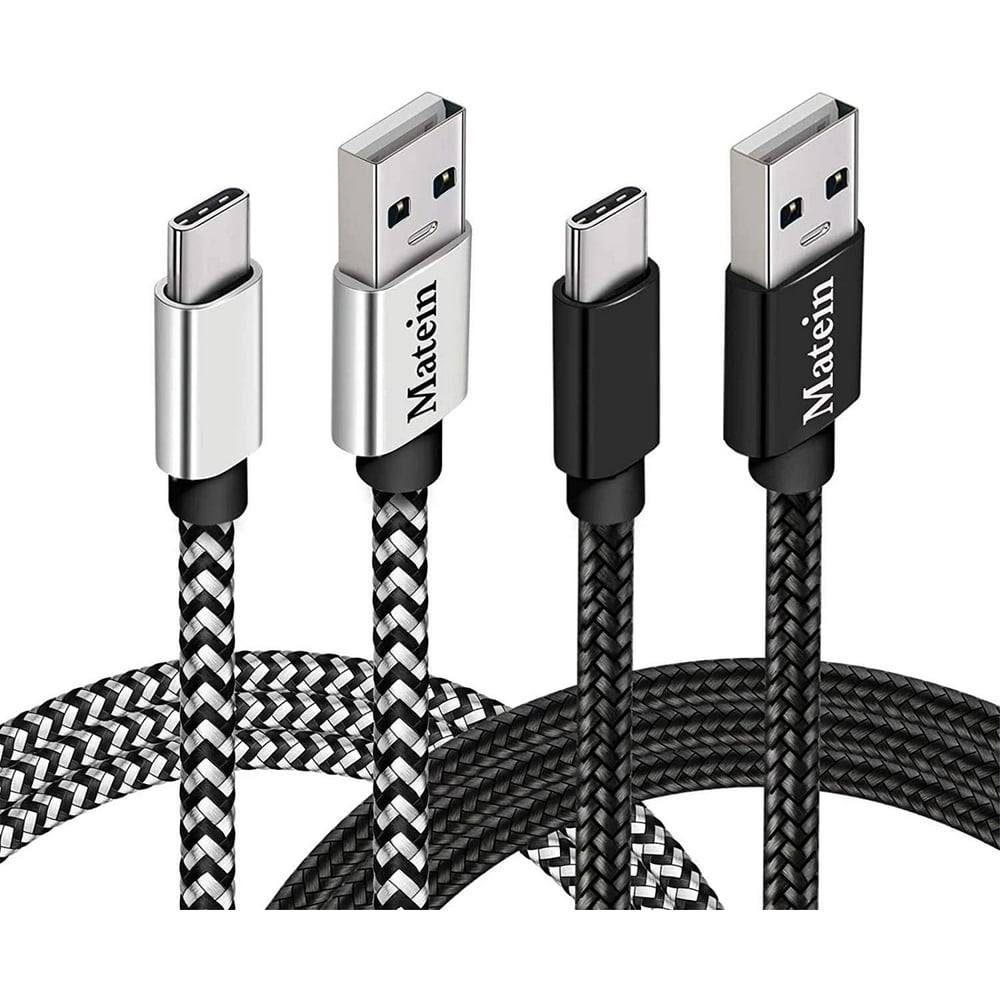 Charging Cable for Galaxy S10, 2 Pack 6ft USB C Cable Long Nylon Fast Charger Cord, USB A to USB