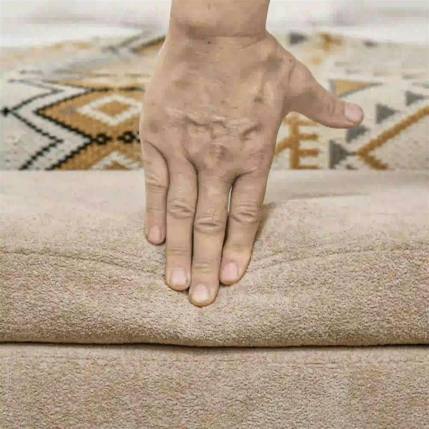 Demi Bonn 43" Upholstered Bed Bench with Wood Legs, Modern Ottoman Bench for Living Room, End of Bed Storage Footstool, Beige